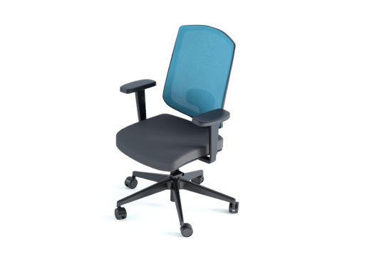 fauteuil de bureau bleu professionnel à roulettes