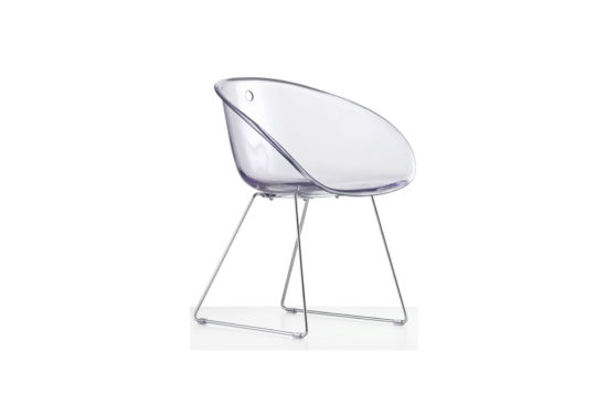 chaise visiteur transparente